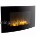 COLIBROX--1500 WATT Electric Fire Place Wall Mounted Heater W/ Remote Control Fireplace. Stunning Mountable Glass Fireplace Heats Spaces Up to 250 Sq/Ft; Ash & Smoke Free Design is Low Maintenance - B076GNR1F6